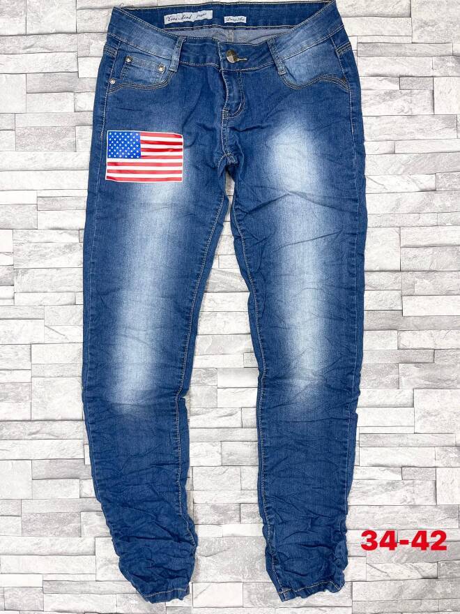 Jeansy damskie 4968 1 kolor  34-42 1