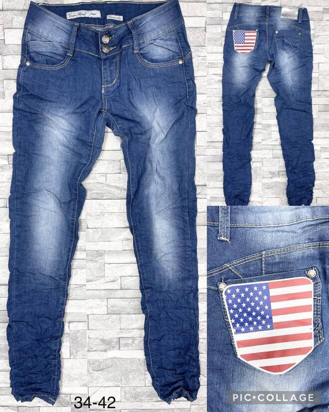 Jeansy damskie 4972 1 kolor  34-42 1