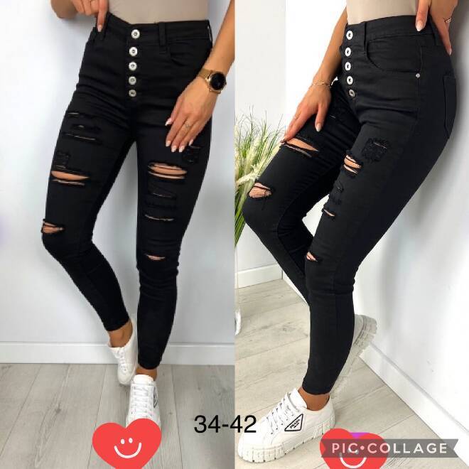 Jeansy damskie 4977 1 kolor  34-42