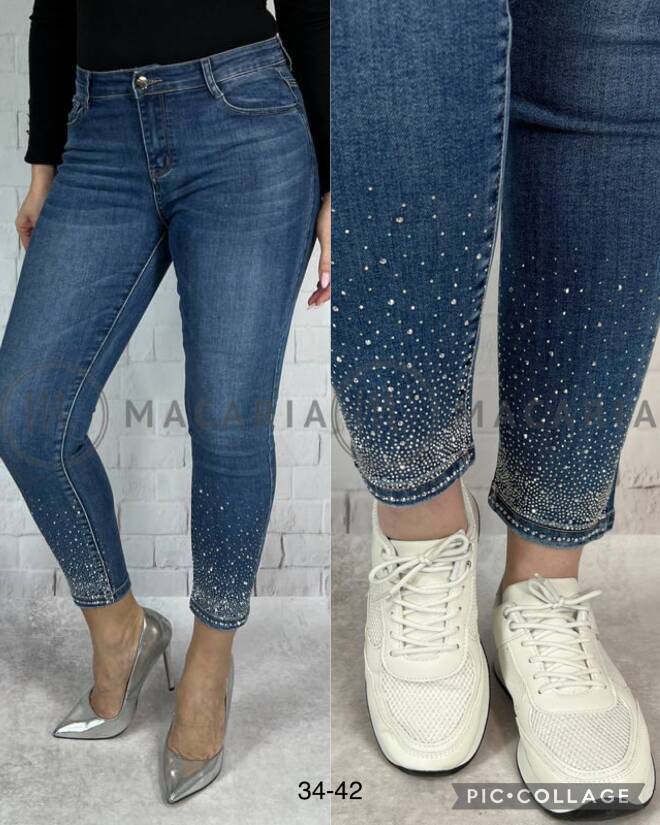 Jeansy damskie 4985 1 kolor  34-42 1