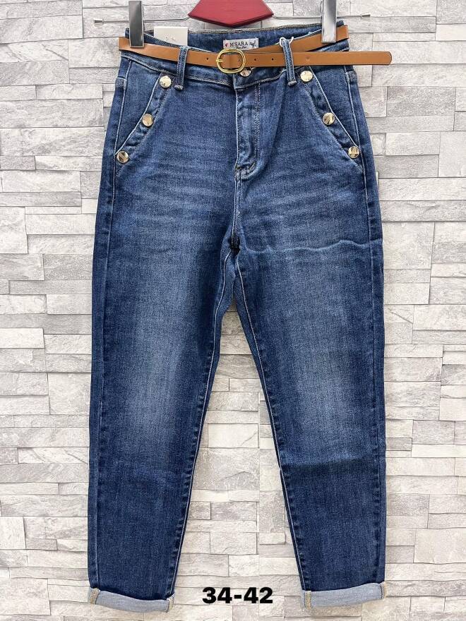 Jeansy damskie 4989 1 kolor  34-42 1