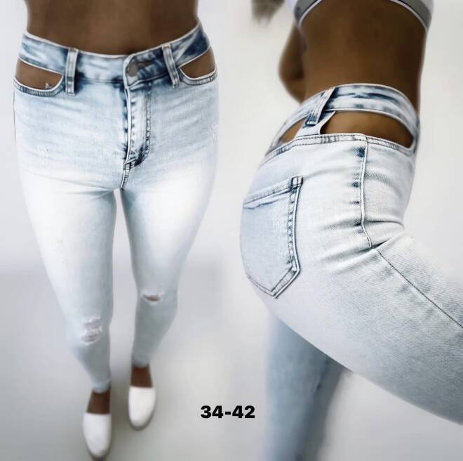 Jeansy damskie 4992 1 kolor  34-42