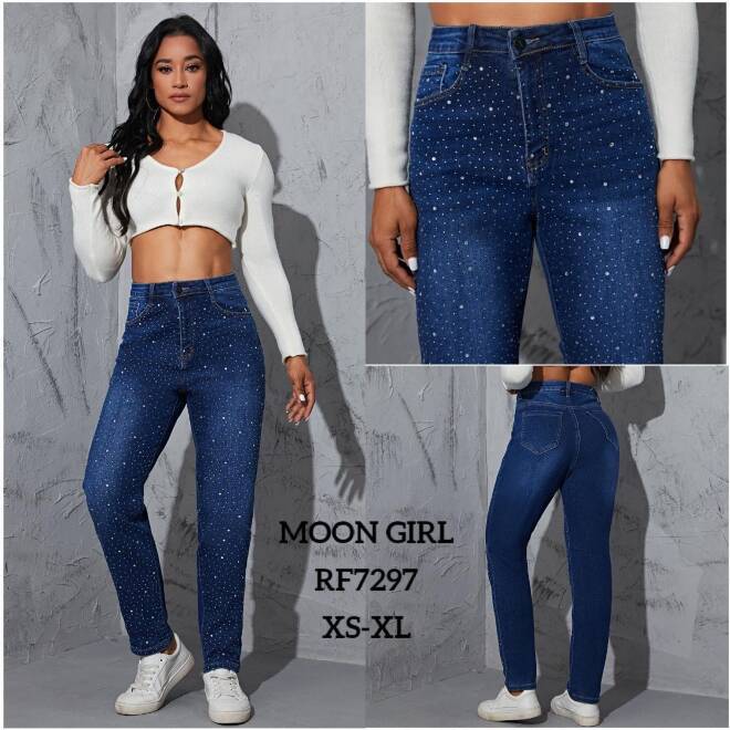 Jeansy damskie RF7297 1 kolor  XS-XL