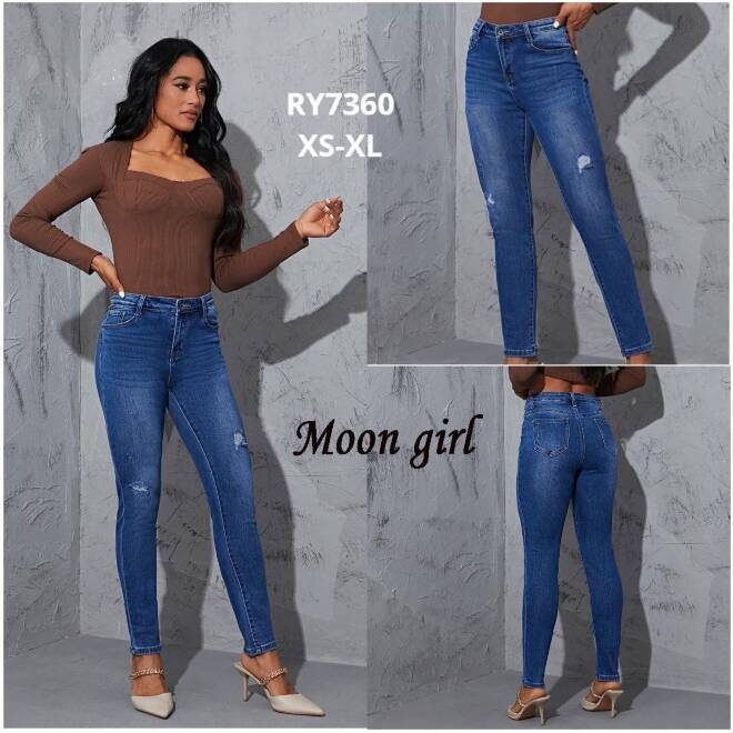 Jeansy damskie RY7360 1 kolor  XS-XL 1