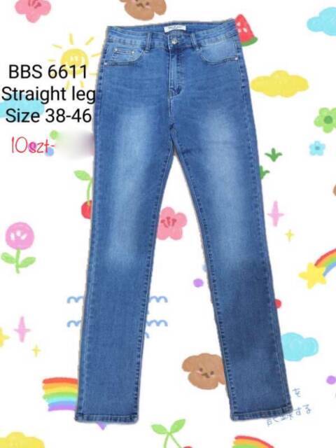 Jeansy Damskie 6611 1 kolor 38-46 1