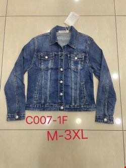 Kurtka jeansowa Damskie C007-1F 1 kolor M-3XL