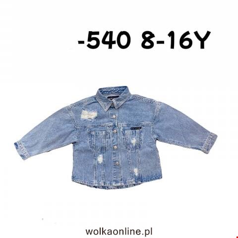 Kurtka jeansowa dziewczęca  540 1 kolor 8-16