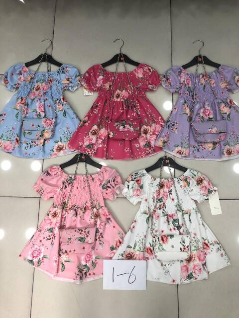 Sukienka dziewczęcy 5195 1 kolor 1-6