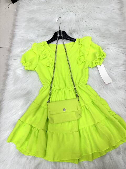 Sukienka dziewczęcy 5225 1 kolor 4-14