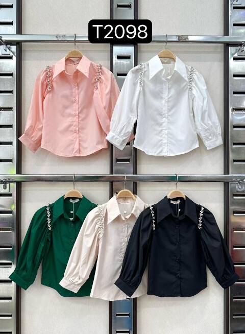 Koszula dziewczęcy T2098 1 kolor 4-14 1