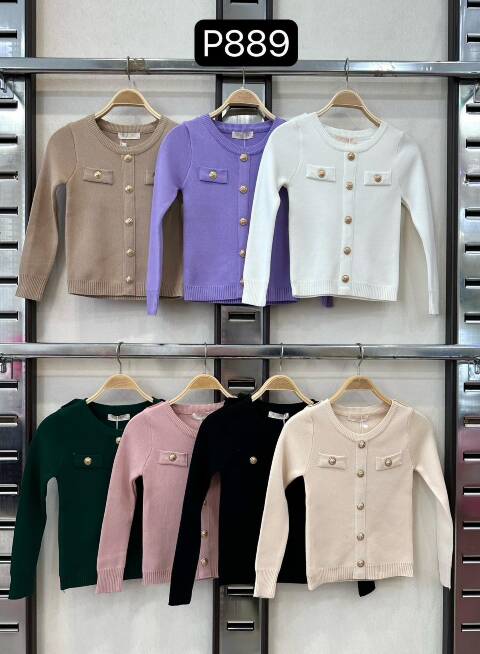 Sweter dziewczęcy P889 1 kolor 4-14 1