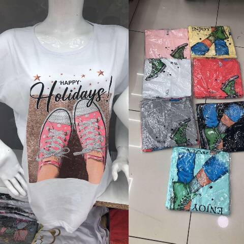 Bluzka Damskie 5301 Mix kolor 2XL-4XL (Towar Tureckie)