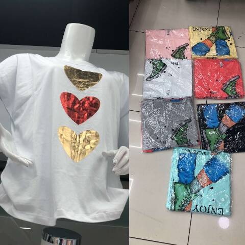 Bluzka Damskie 5303 Mix kolor 2XL-4XL (Towar Tureckie)