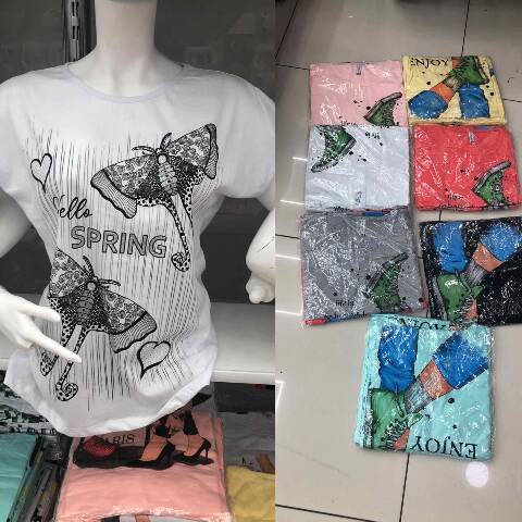 Bluzka Damskie 5304 Mix kolor 2XL-4XL (Towar Tureckie) 1