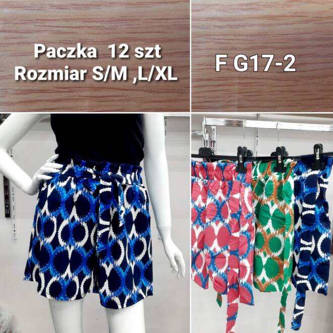 Szorty damskie  FG17-2 MIX KOLOR  S/M-L/XL(Towar CHINA) 1