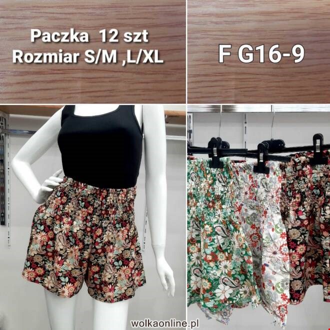 Szorty damskie  FG16-9 MIX KOLOR  S/M-L/XL(Towar CHINA)