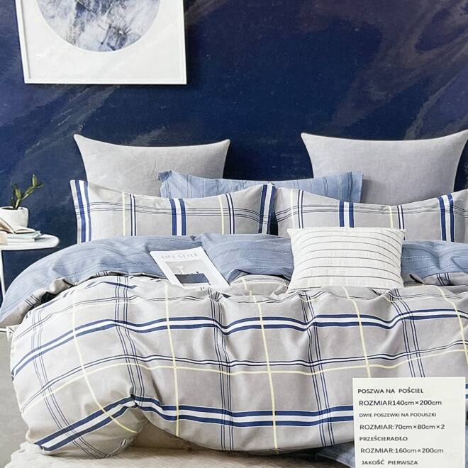 Komplet Pościeli 4 Części E1798 Mix wzory  180 x 200 1