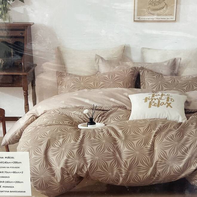 Komplet Pościeli 4 Części E1834 Mix wzory  140 x 200 1