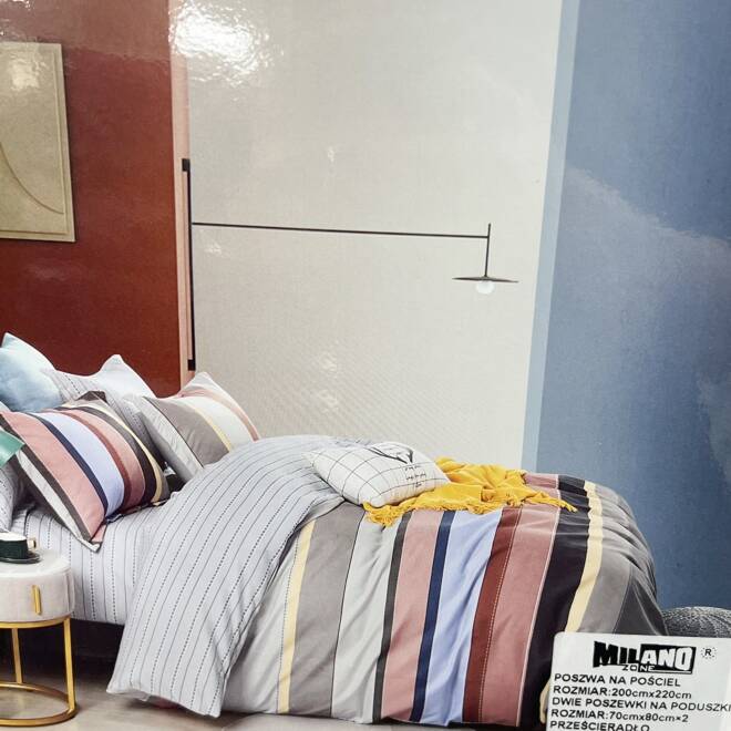 Komplet Pościeli 4 Części E1846 Mix wzory  200 x 220 1