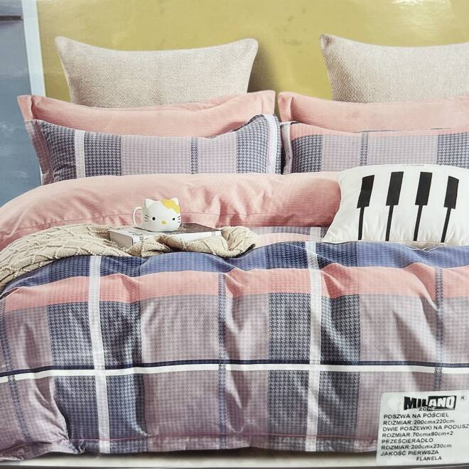 Komplet Pościeli 4 Części E1853 Mix wzory  200 x 220 1