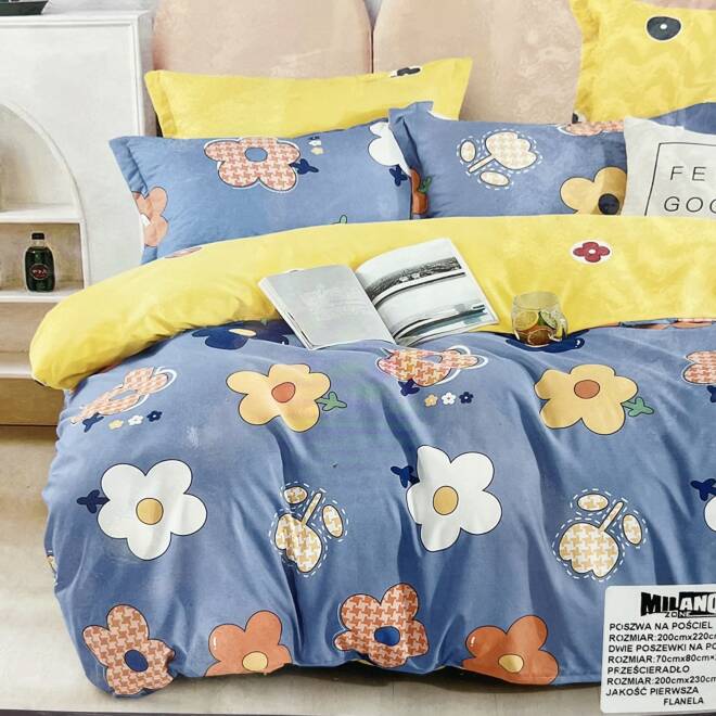 Komplet Pościeli 4 Części E1872 Mix wzory  200 x 220 1