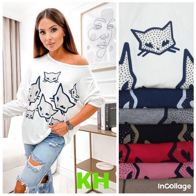 Bluzka damskie 5768 Mix KOLOR  XL-3XL (TOWAR CHINA) 1