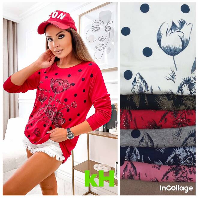 Bluzka damskie 5771 Mix KOLOR  XL-3XL (TOWAR CHINA) 1