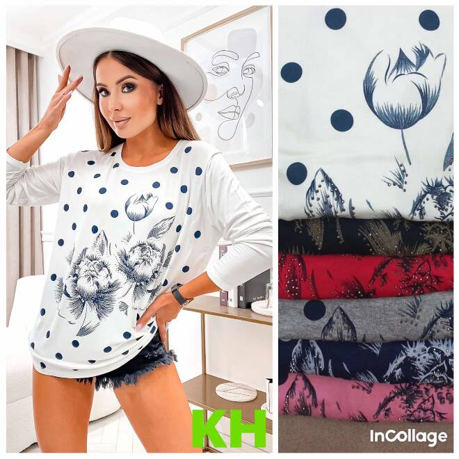 Bluzka damskie 5776 Mix KOLOR  XL-3XL (TOWAR CHINA) 1