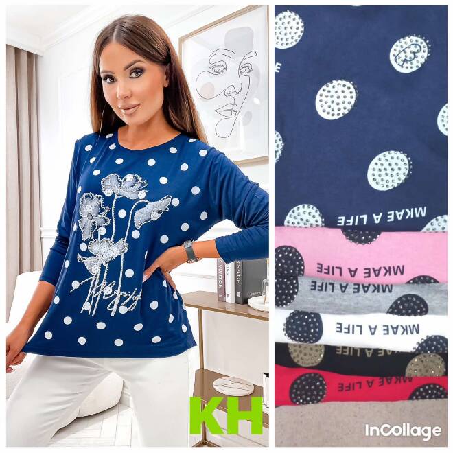 Bluzka damskie 5777 Mix KOLOR  XL-3XL (TOWAR CHINA)