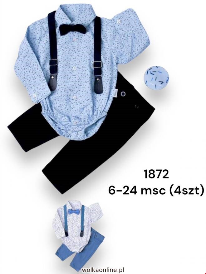 Komplet chłopięcy 1872 1 kolor  6-24m (Towar Tureckie)