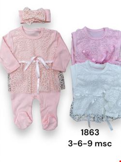 Komplet niemowlęcy 1863 1 kolor  3-9m (Towar Tureckie)