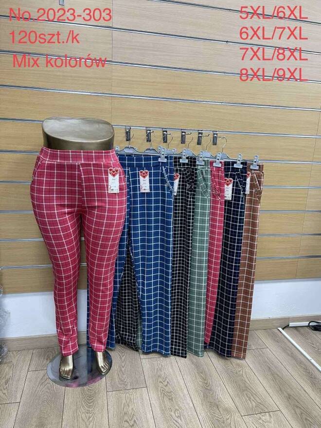 Spodnie damskie 2023-303 Mix KOLOR  5XL-9XL (TOWAR CHINA)