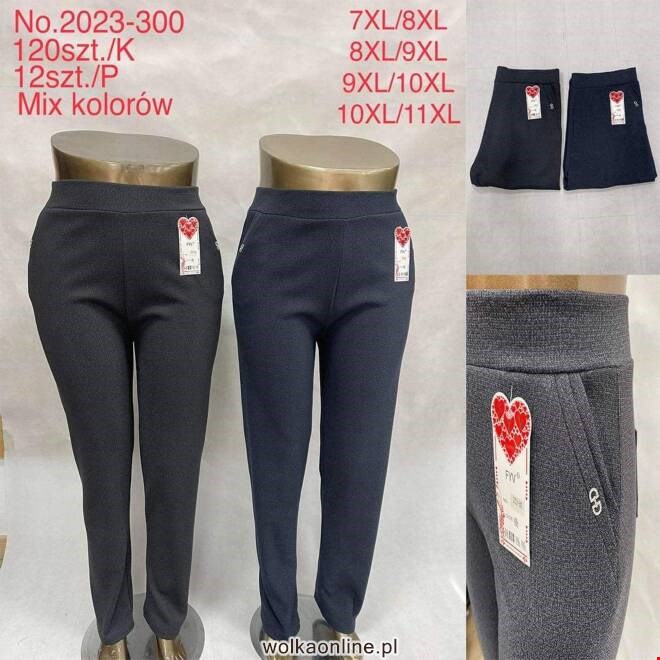 Spodnie damskie 2023-300 Mix KOLOR  7XL-11XL (TOWAR CHINA)