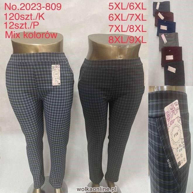 Spodnie damskie 2023-809 Mix KOLOR  5XL-9XL (TOWAR CHINA)