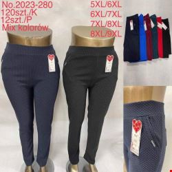 Spodnie damskie 2023-280 Mix KOLOR  5XL-9XL (TOWAR CHINA)