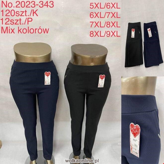 Spodnie damskie 2023-343 Mix KOLOR  5XL-9XL (TOWAR CHINA)