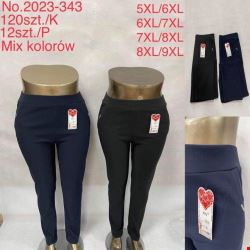 Spodnie damskie 2023-343 Mix KOLOR  5XL-9XL (TOWAR CHINA)