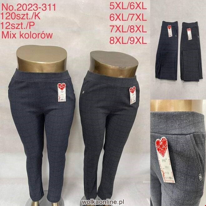 Spodnie damskie 2023-311 Mix KOLOR  5XL-9XL (TOWAR CHINA)