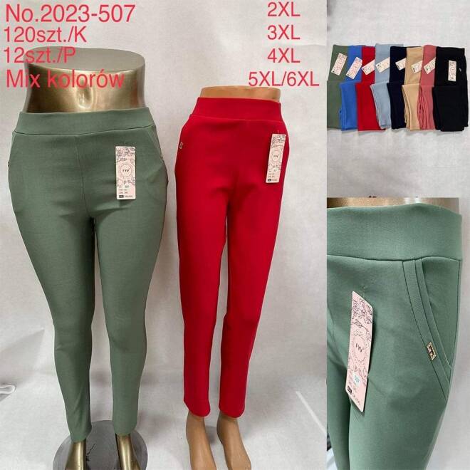 Spodnie damskie 2023-507 Mix KOLOR  2XL-6XL (TOWAR CHINA) 1