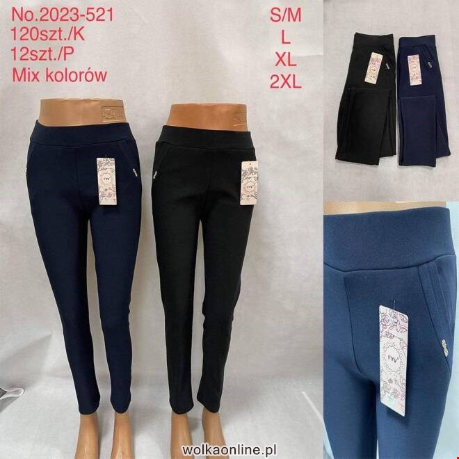 Spodnie damskie 2023-521 Mix KOLOR  S-2XL (TOWAR CHINA)