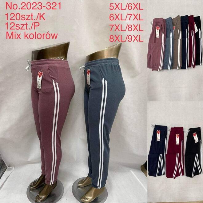 Spodnie damskie 2023-321 Mix KOLOR  5XL-9XL (TOWAR CHINA)