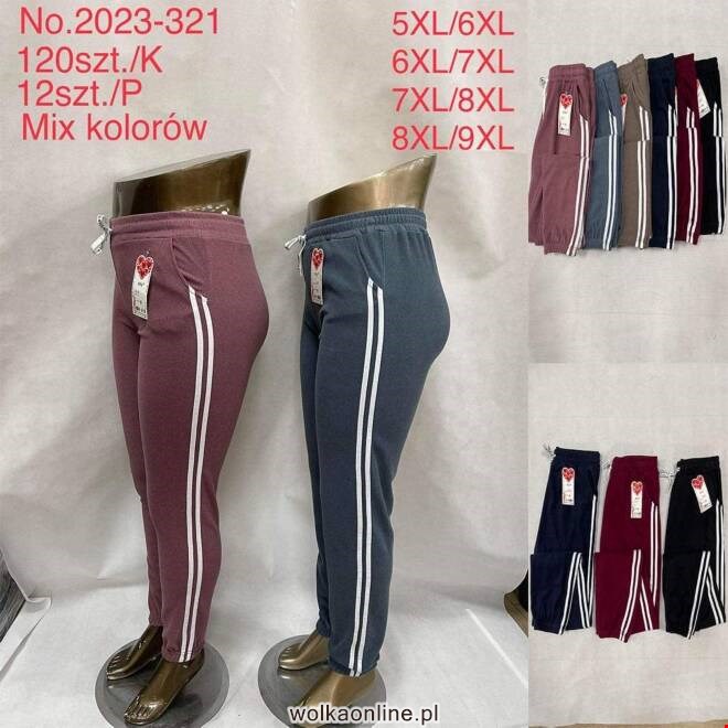 Spodnie damskie 2023-321 Mix KOLOR  5XL-9XL (TOWAR CHINA)