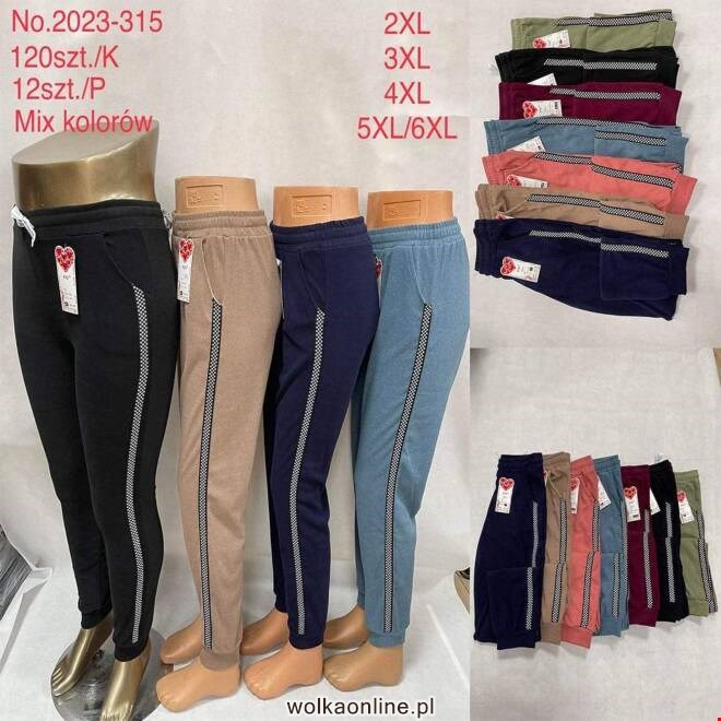 Spodnie damskie 2023-315 Mix KOLOR  2XL-6XL (TOWAR CHINA)