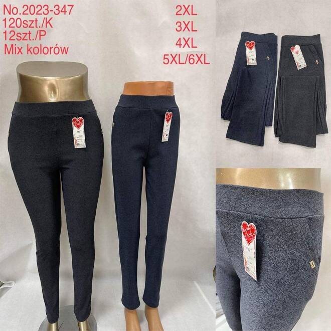 Spodnie damskie 2023-347 Mix KOLOR  2XL-6XL (TOWAR CHINA) 1