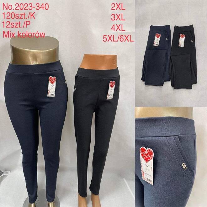 Spodnie damskie 2023-340 Mix KOLOR  2XL-6XL (TOWAR CHINA) 1