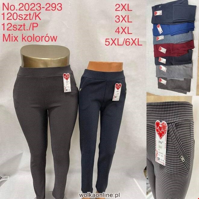 Spodnie damskie 2023-293 Mix KOLOR  2XL-6XL (TOWAR CHINA)