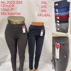 Spodnie damskie 2023-293 Mix KOLOR  2XL-6XL (TOWAR CHINA)