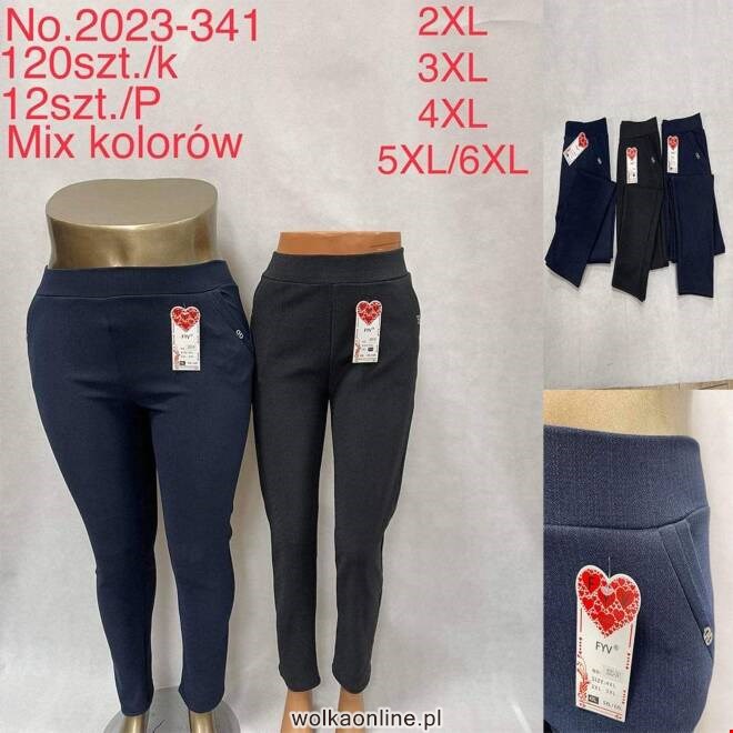 Spodnie damskie 2023-341 Mix KOLOR  2XL-6XL (TOWAR CHINA)
