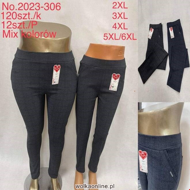 Spodnie damskie 2023-306 Mix KOLOR  2XL-6XL (TOWAR CHINA)