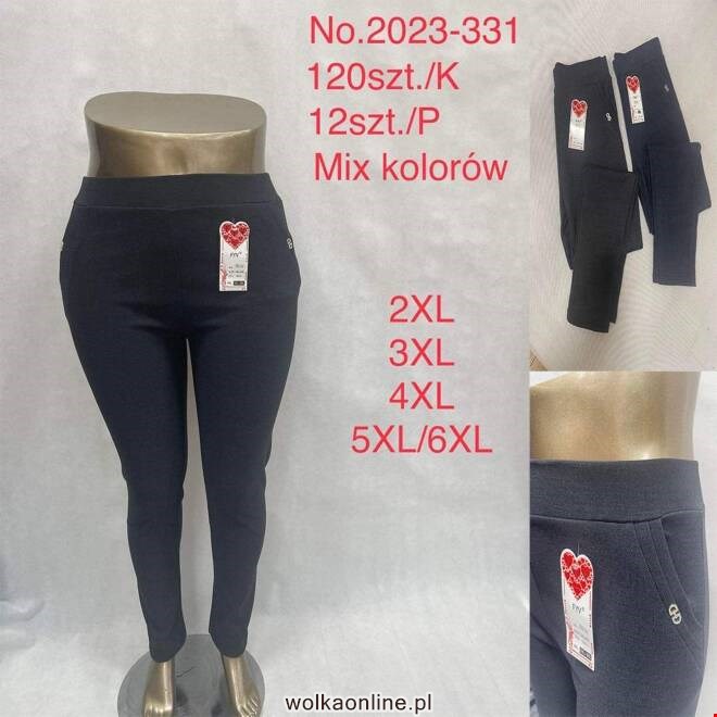 Spodnie damskie 2023-331 Mix KOLOR  2XL-6XL (TOWAR CHINA)